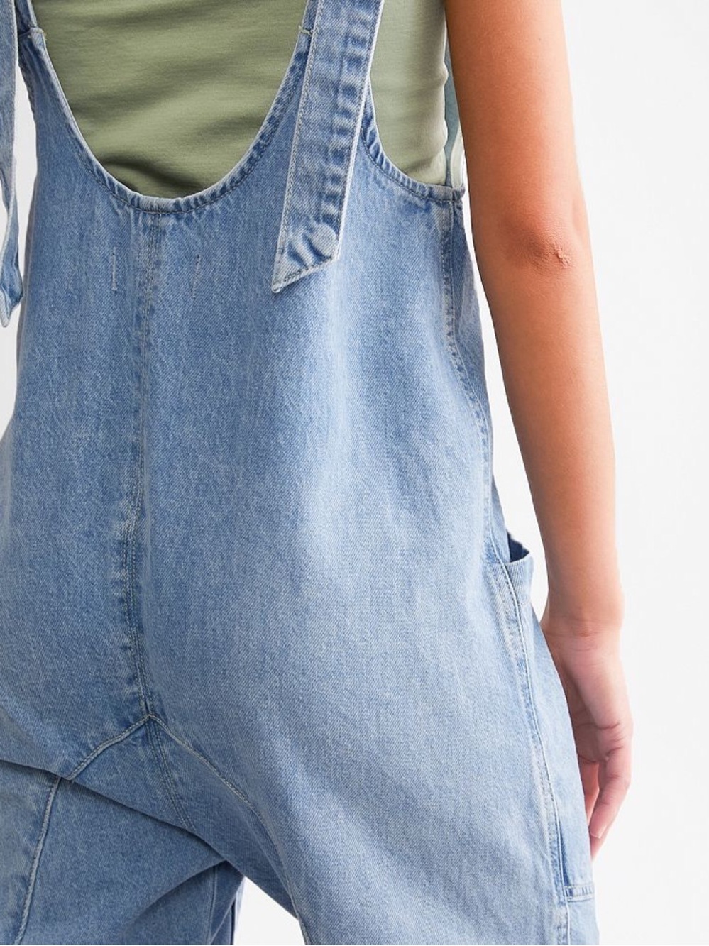 We The Free High Roll Denim Jumpsuit - Picture 3 of 4